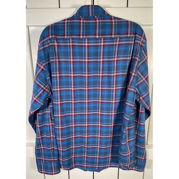 Relwin Men's Button-Down Shirt Check Multi-color Size XL - Picture 3 of 4